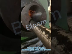 Bimetallic / Nitrided Conical Twin Screw Barrel For Extruder