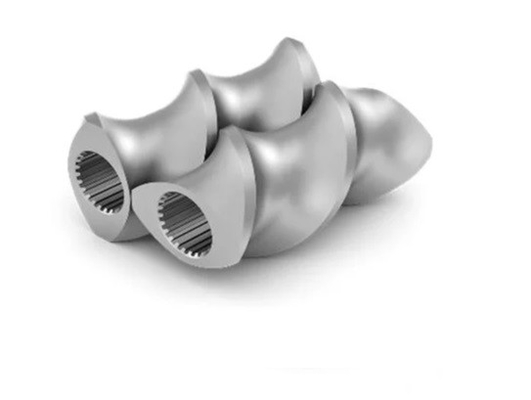 Double baril de vis de pièces de rechange en caoutchouc bimétalliques d'extrudeuse pour le remplisseur en plastique
