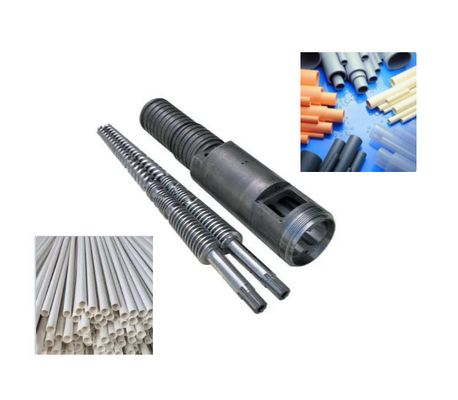Baril jumeau conique de vis pour l'extrudeuse de canalisation de PVC 80/156 65/132 55/110 50/105