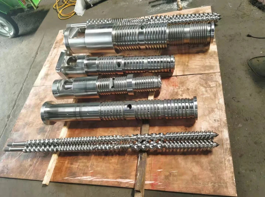 Baril jumeau conique de vis pour l'extrudeuse de canalisation de PVC 80/156 65/132 55/110 50/105