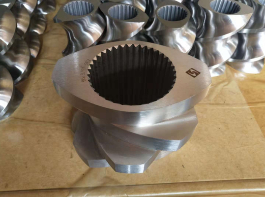 Vis à structure modulaire et baril pour extrudeuse à double vis en plastique