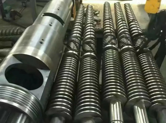 Baril à vis jumelles coniques en plastique PE HDPE PVC pour l'industrie agricole domestique