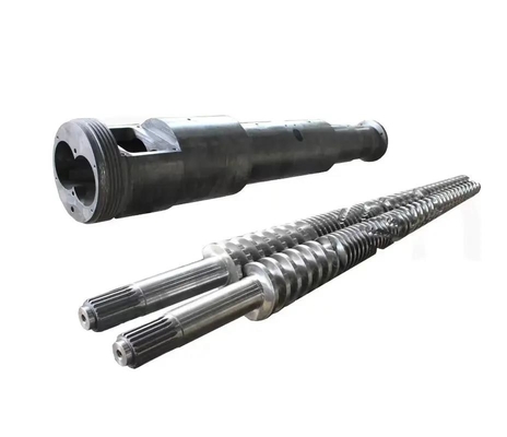 doubles vis 38CrMoALA et baril jumeaux coniques pour la vis d'extrudeuse d'ABS de PVC de pp