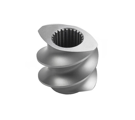 Élément de vis d'extrudeuse bimetallique pour extrudeuse en bois plastique / extrudeuse à double vis