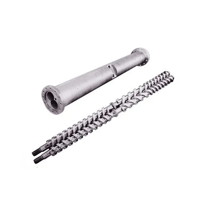 Baril de vis d'extrudeuse de tuyau de PVC UPVC double à haute production pour des pièces de machines de PVC