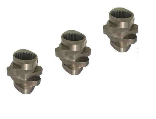 Bimétallique alliage PE feuille vis et fût pour machines en plastique extrudeuse à double vis Barils de machine de segment
