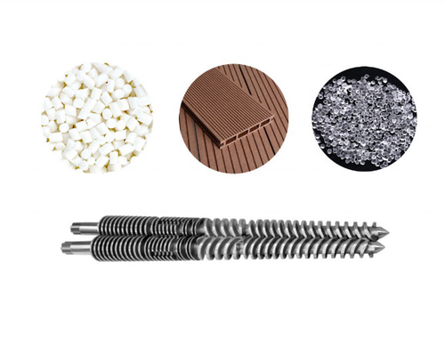 Nitrure bimétallique vis jumelles coniques WPC PVC PE Industrie / Extrudeuses vis et fûts