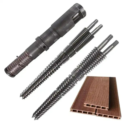 Nitrure bimétallique vis jumelles coniques WPC PVC PE Industrie / Extrudeuses vis et fûts