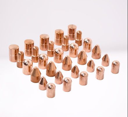 Les électrodes de cuivre de soudage par résistance couvrent des astuces pour des consommables d'arme à feu de soudage par points