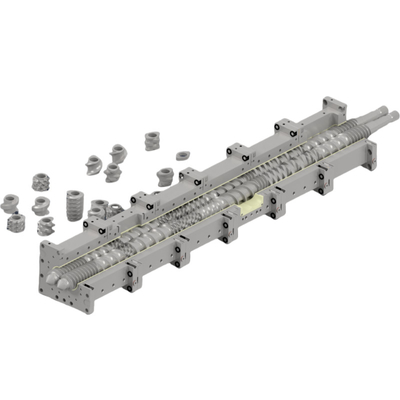 Baril de vis et revêtement pour extrudeuse en plastique de batterie de masterbatch