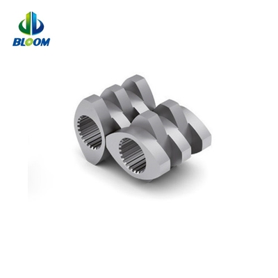 Extrudeuse en plastique à double vis en co-rotation parallèle vis en alliage de nickel pour la production de PEEK