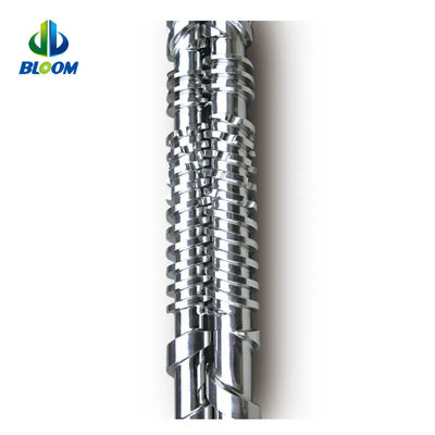 Bimétallique conique double vis et baril pour la production de PVC WPC TPE TPU