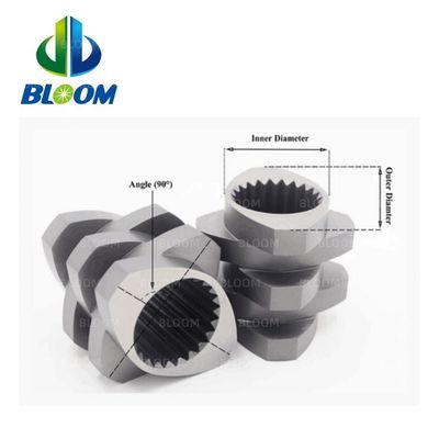 Élément de vis extrudée et segment personnalisé de vis de canon pour extrudeuse à vis jumelées