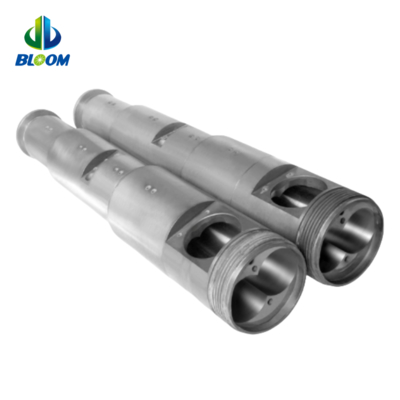 Extrudeuse à vis jumelées coniques bimétalliques de haute précision pour l'extrusion de plastique et de caoutchouc