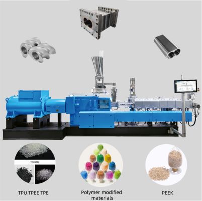Éléments à double vis de haute précision avec alliages 38CrMoAl CR12MoV et W6542 pour extrudeuses de composition de polymères