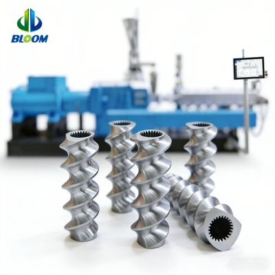 Segments de vis bimétalliques personnalisés, résistants à l'usure et à la corrosion, pour pièces d'extrudeuse à double vis avec une capacité de couple élevée