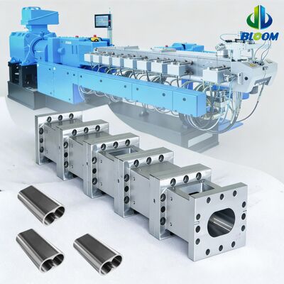 Vis et cylindres d'extrudeuse bimétalliques en alliage de nickel avec résistance à l'usure et tolérance aux hautes températures pour extrudeuse plastique PP Pet PVC ABS