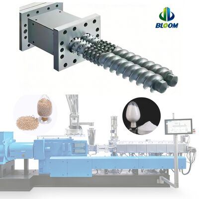 Baril à vis jumelles en alliage de nickel de conception modulaire avec résistance à l'usure pour extrudeuses à couple élevé
