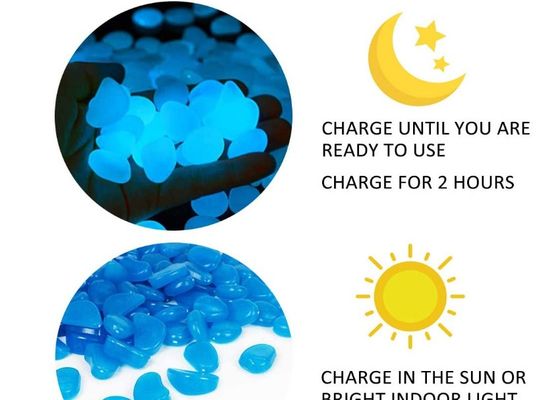 Cailloux fluorescents verts bleus non radioactifs de résine pour la décoration à la maison