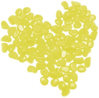 Surface lumineuse de quartz de cailloux de jardin d'aquarium décoratif jaune