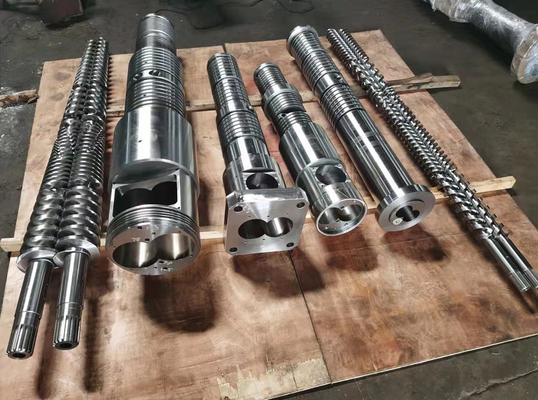 Baril jumeau conique d'extrudeuse de la nitrure X800 pour traiter l'ABS de PLA de HDPE de LDPE de PE de PVC pp