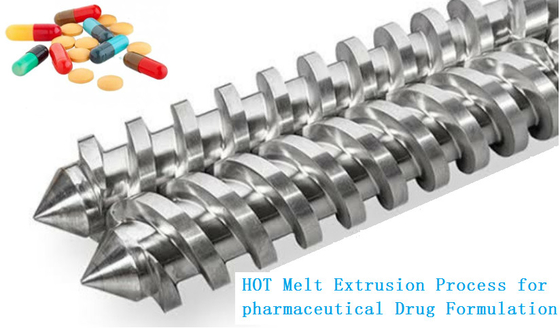 Vis de baril pour le processus chaud d'extrusion de fonte pour la formulation pharmaceutique de drogue